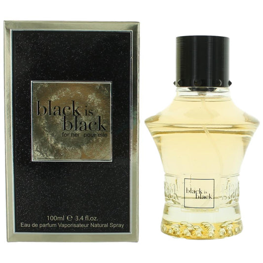 Black is Black for Her by NuParfums 3.4 oz Eau de Parfum Spray Perfume for Women
