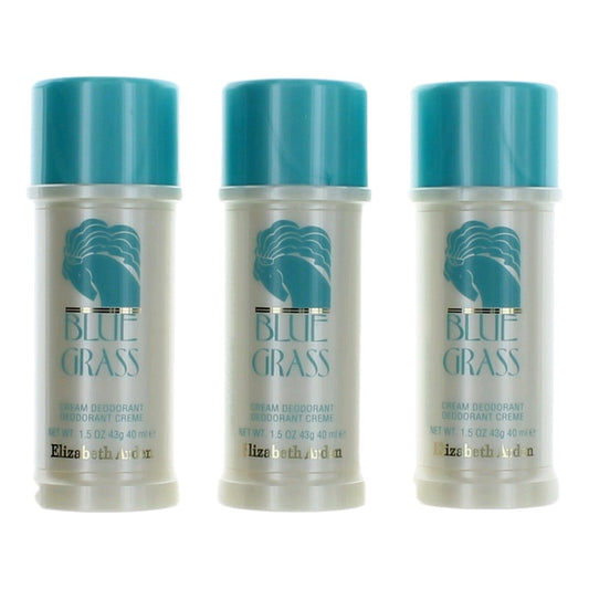 Blue Grass by Elizabeth Arden 3x1.5 oz (4.5 oz total) Cream Deodorant Women