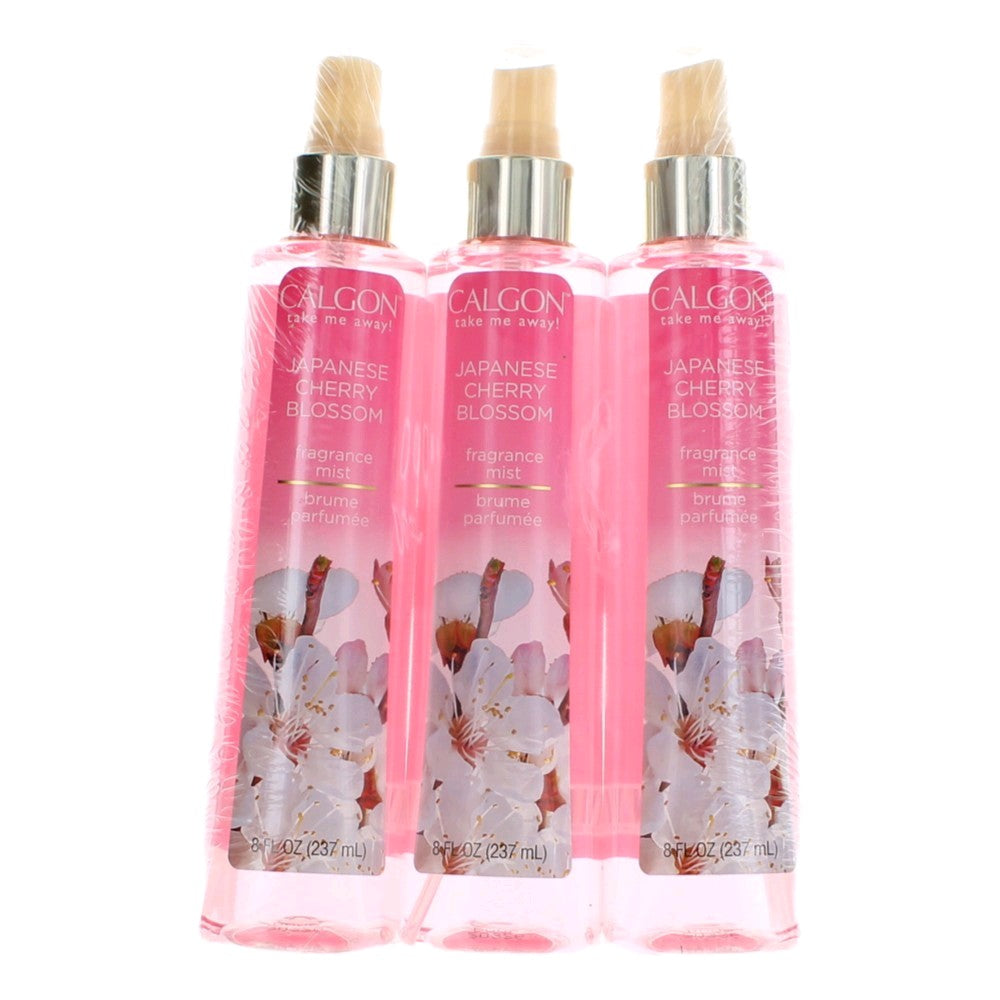 Calgon Japanese Cherry Blossom by Calgon 3 Pack 8 oz Fragrance Mist Women