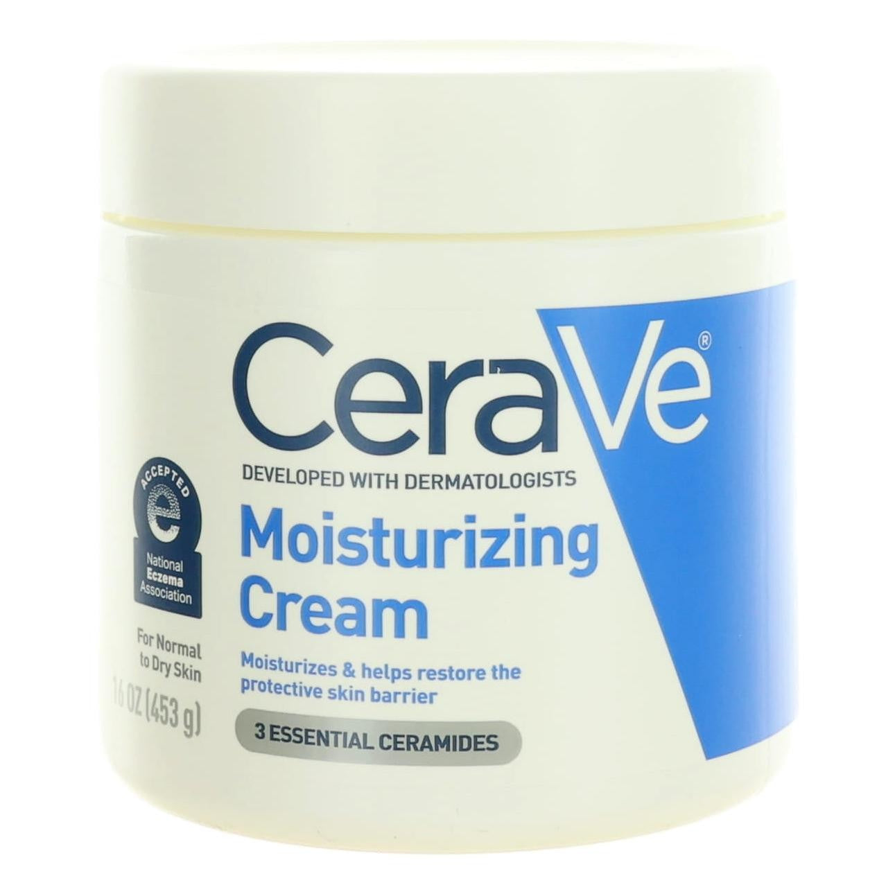 CeraVe Moisturizing Cream 16 oz Face & Body Moisturizer for Normal to Dry Skin