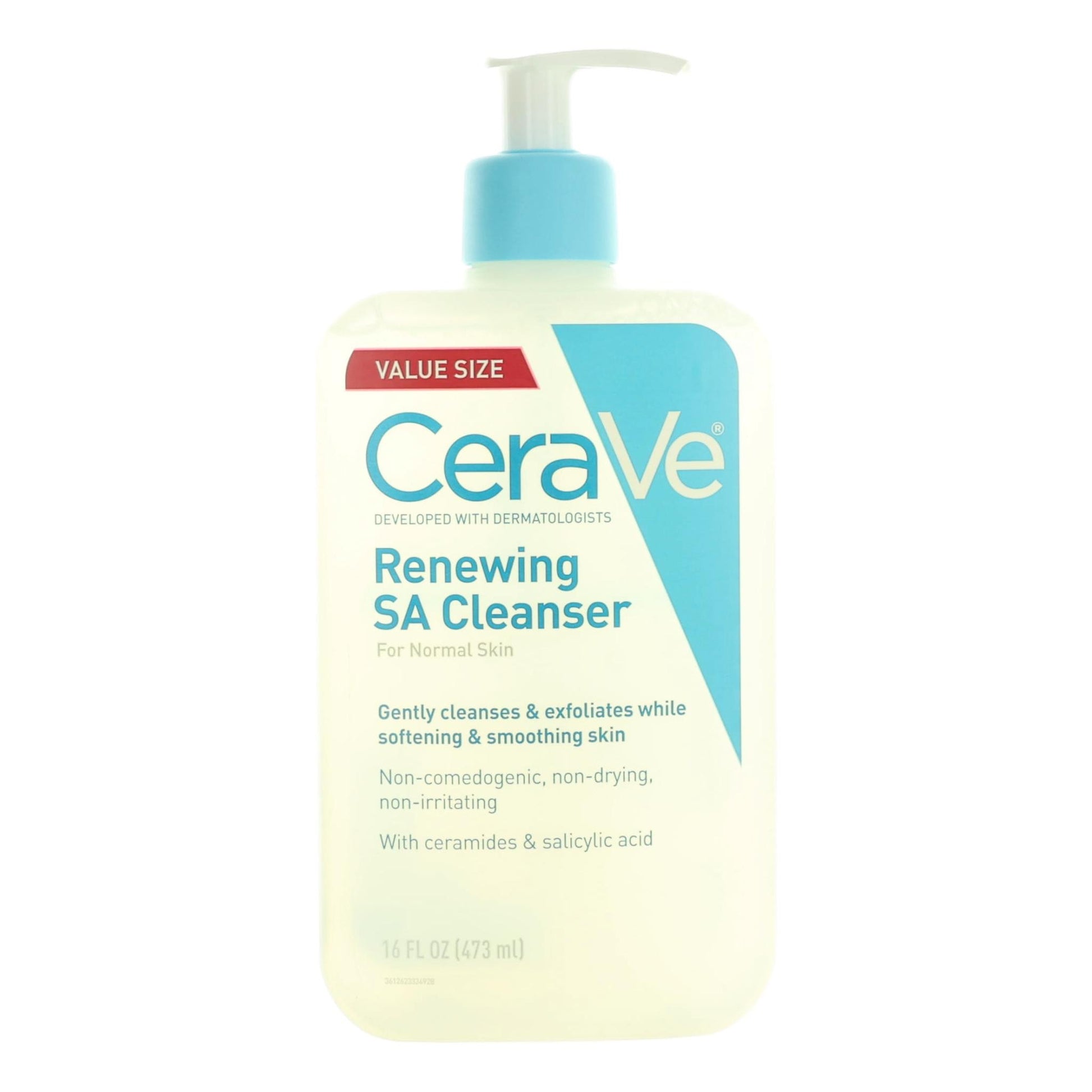 CeraVe Renewing SA Cleanser by CeraVe 16 oz Facial Cleanser for Normal Skin