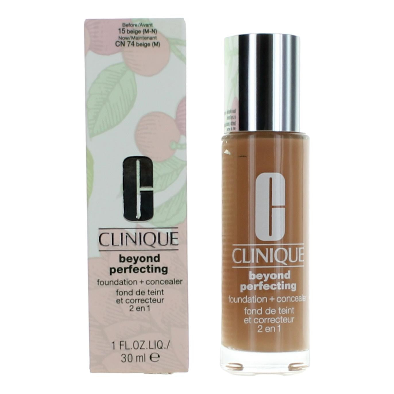 Clinique Beyond Perfecting by Clinique 1 oz Foundation + Concealer- CN 74 Beige