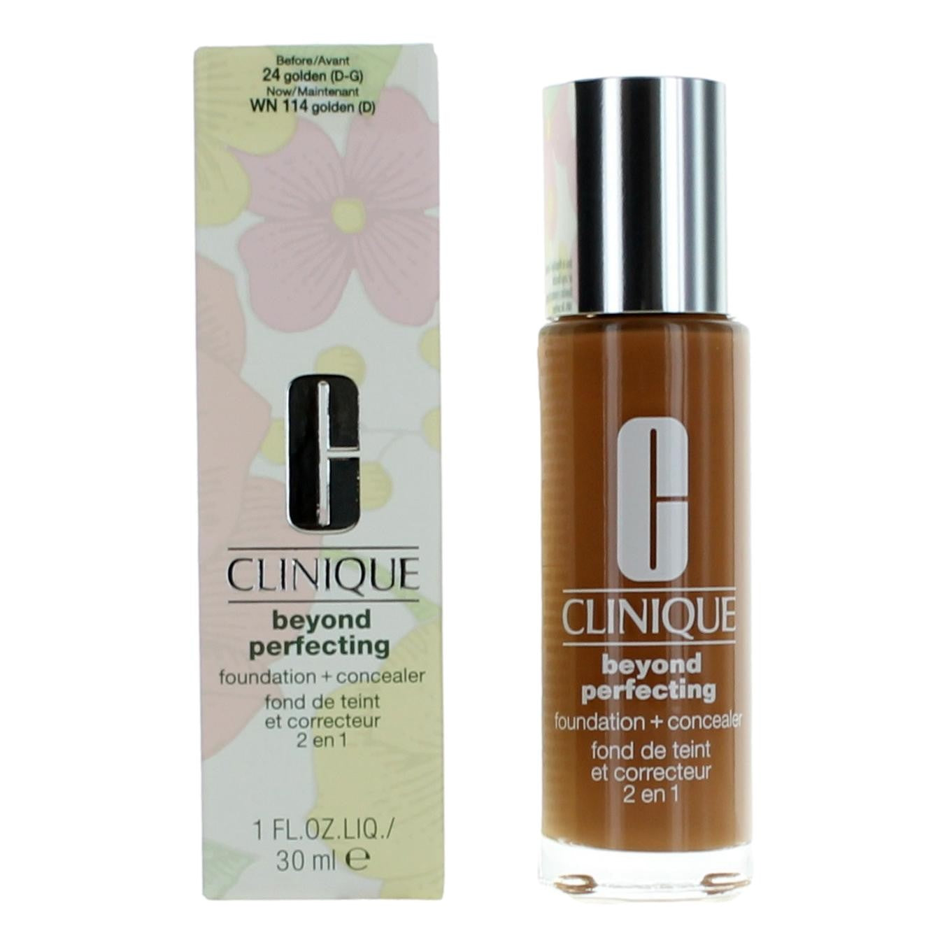 Clinique Beyond Perfecting by Clinique 1 oz Foundation + Concealer- WN 114 Golden