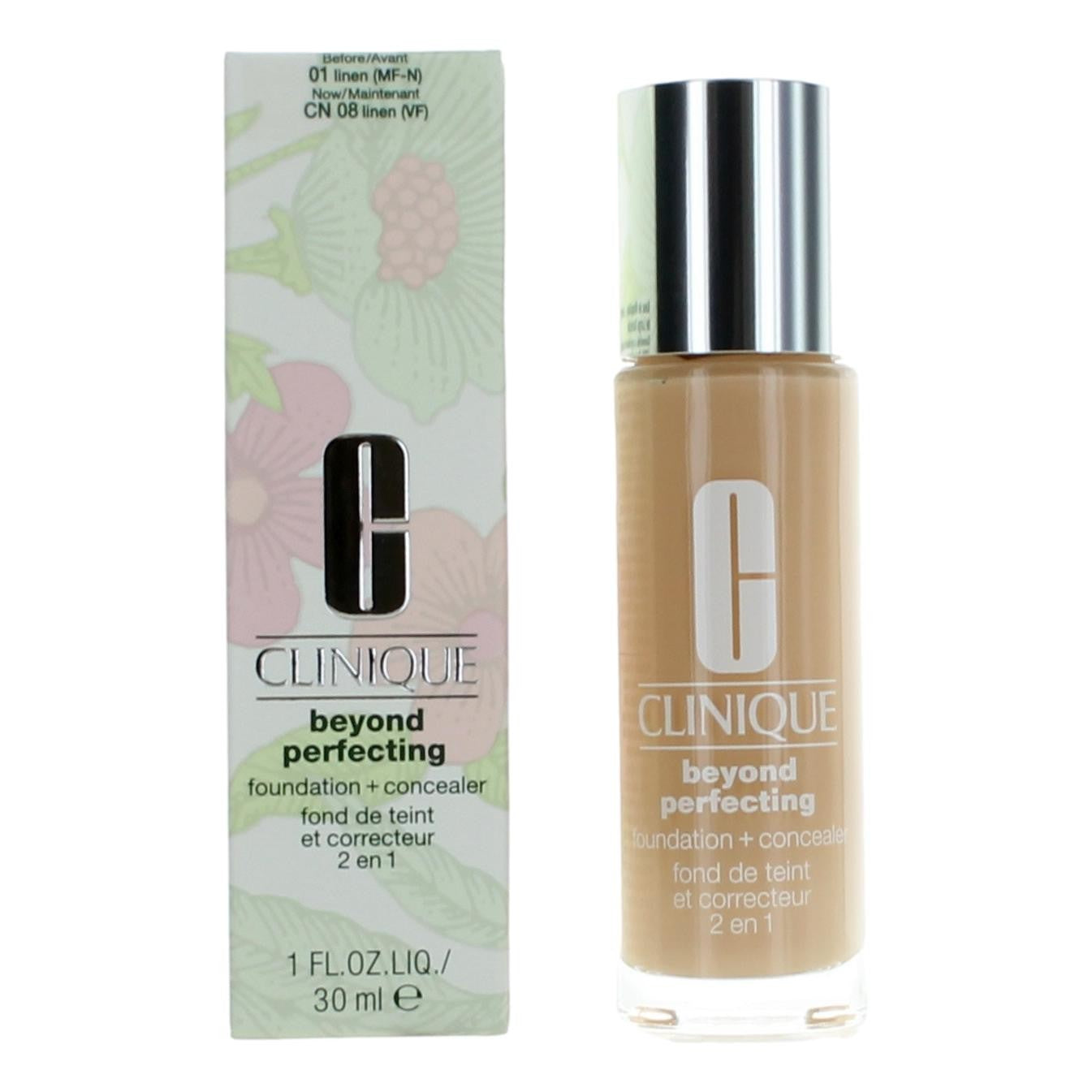 Clinique Beyond Perfecting by Clinique 1 oz Foundation + Concealer- CN 08 Linen