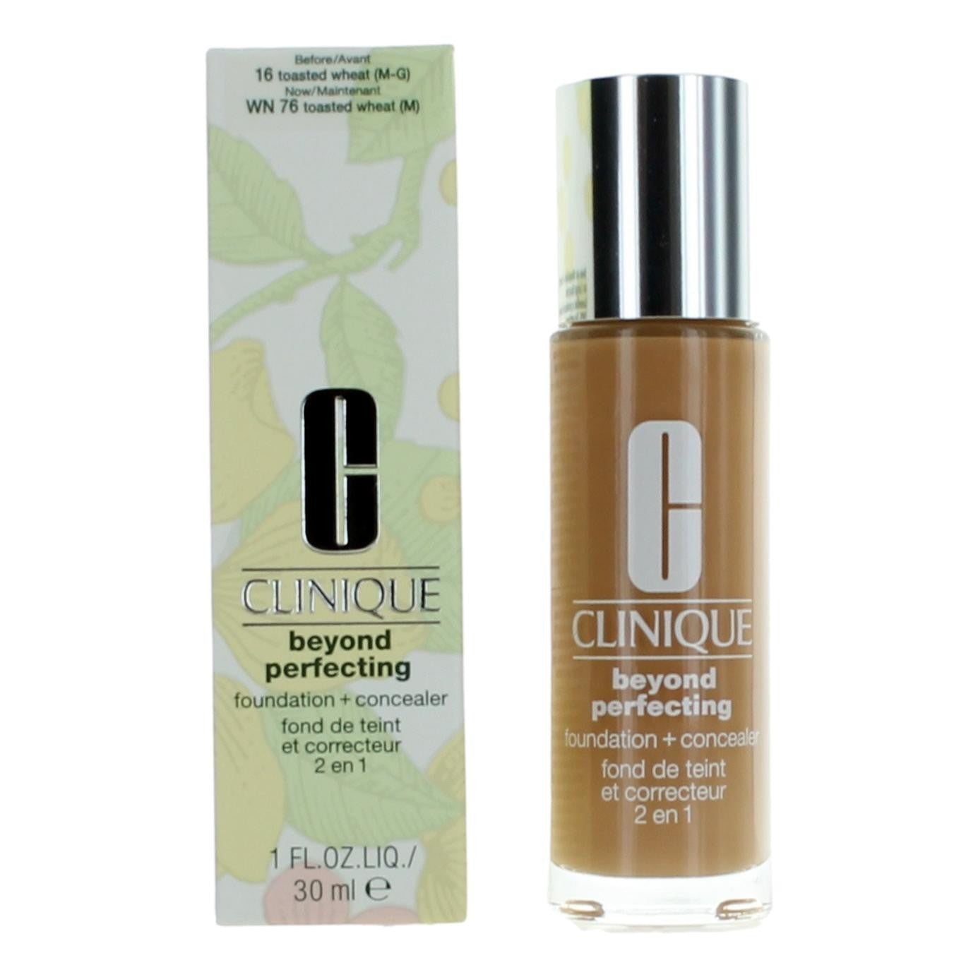 Clinique Beyond Perfecting by Clinique 1 oz Foundation + Concealer- WN 76 Toasted Wheat