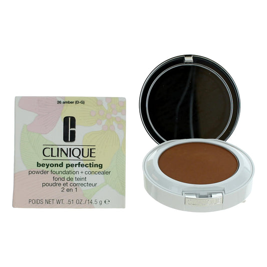 Clinique Beyond Perfecting by Clinique .51 oz Powder Foundation + Concealer- 26 Amber