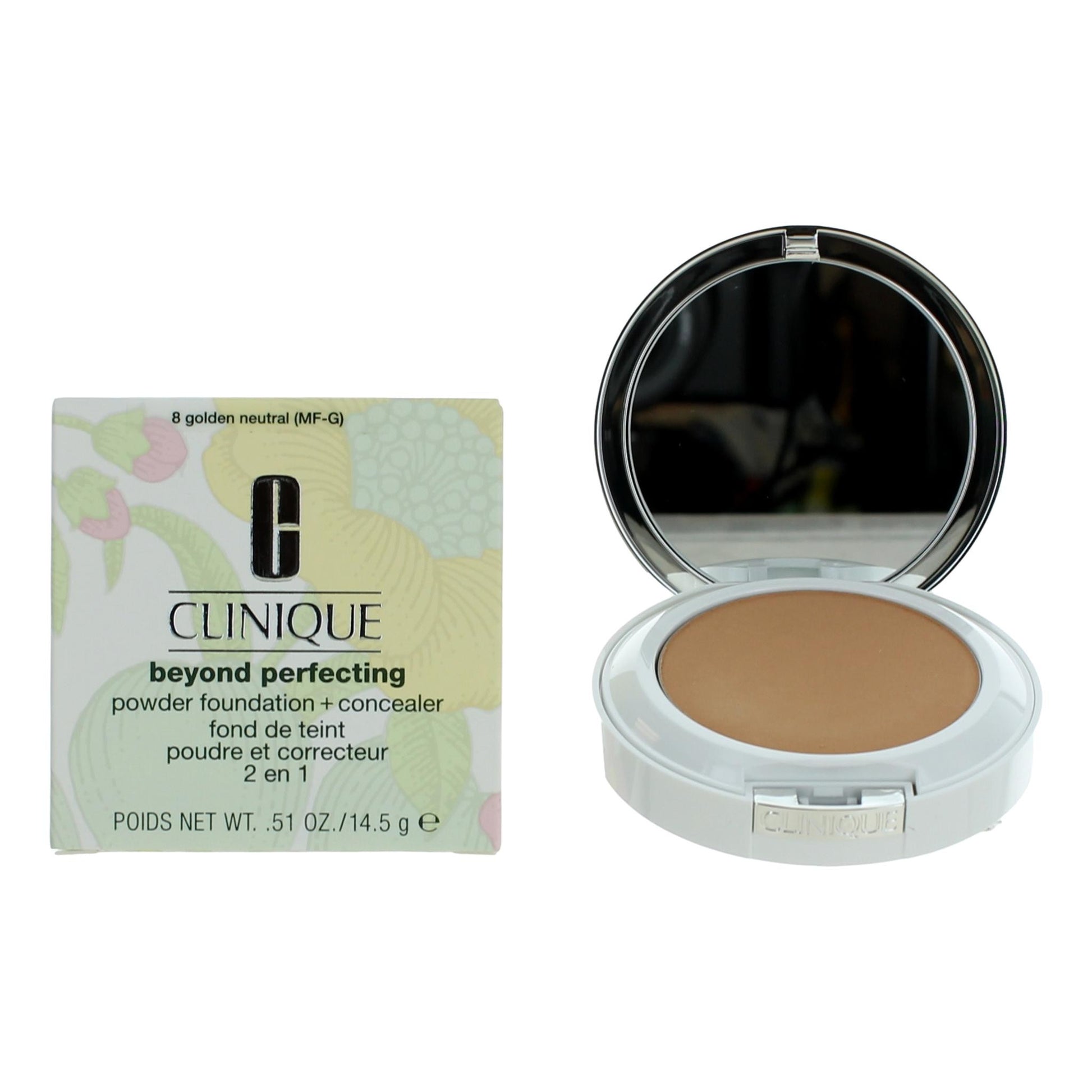 Clinique Beyond Perfecting by Clinique .51 oz Powder Foundation + Concealer- 8 Golden Neutral