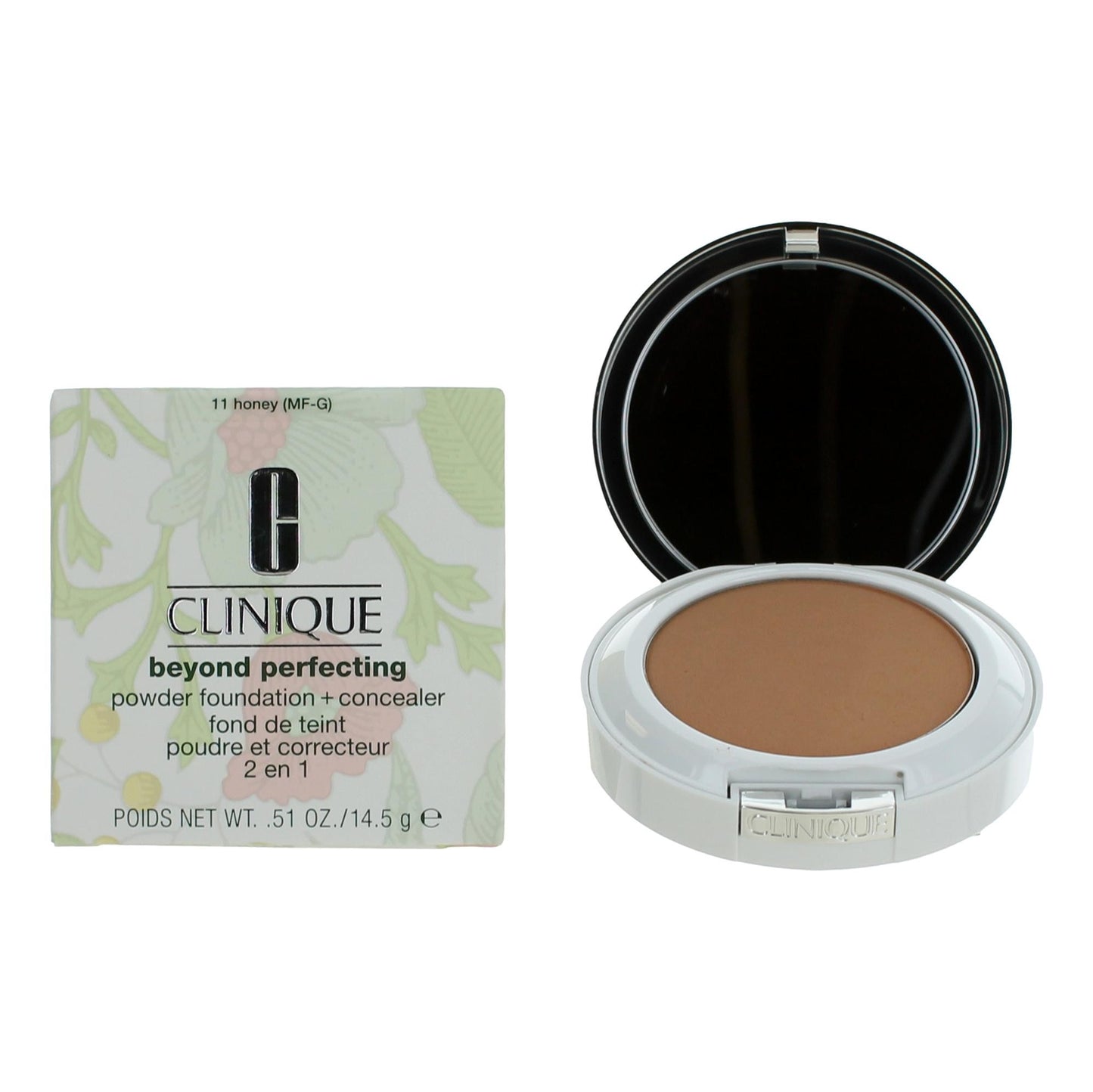 Clinique Beyond Perfecting by Clinique .51 oz Powder Foundation + Concealer- 11 Honey