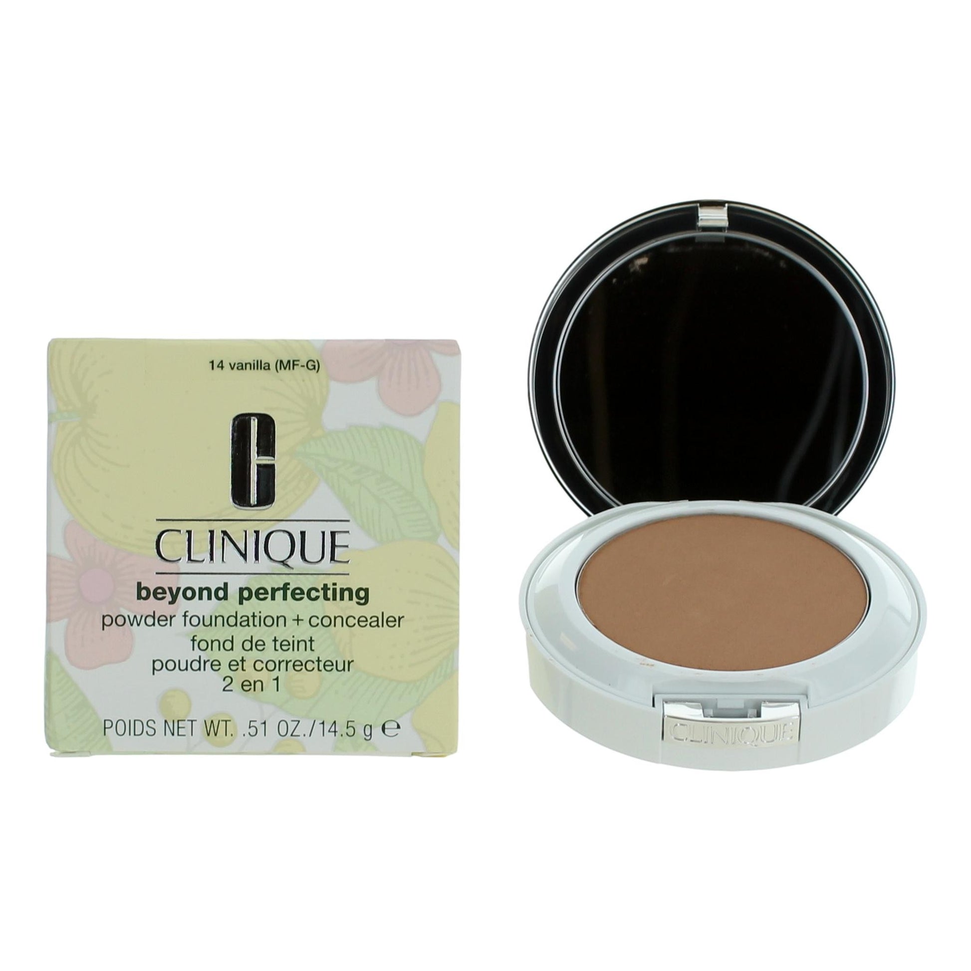 Clinique Beyond Perfecting by Clinique .51 oz Powder Foundation + Concealer- 14 Vanilla