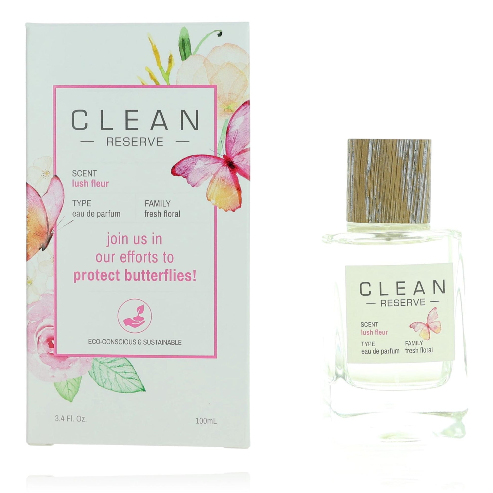 Clean Reserve Lush Fleur by Dlish 3.4 oz Eau de Parfum Spray Perfume for Women