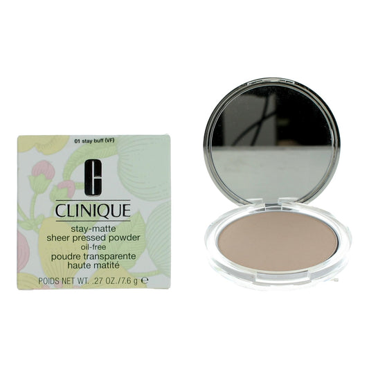 Clinique Stay-Matte by Clinique .27 oz Sheer Pressed Powder- 01 Stay Buff