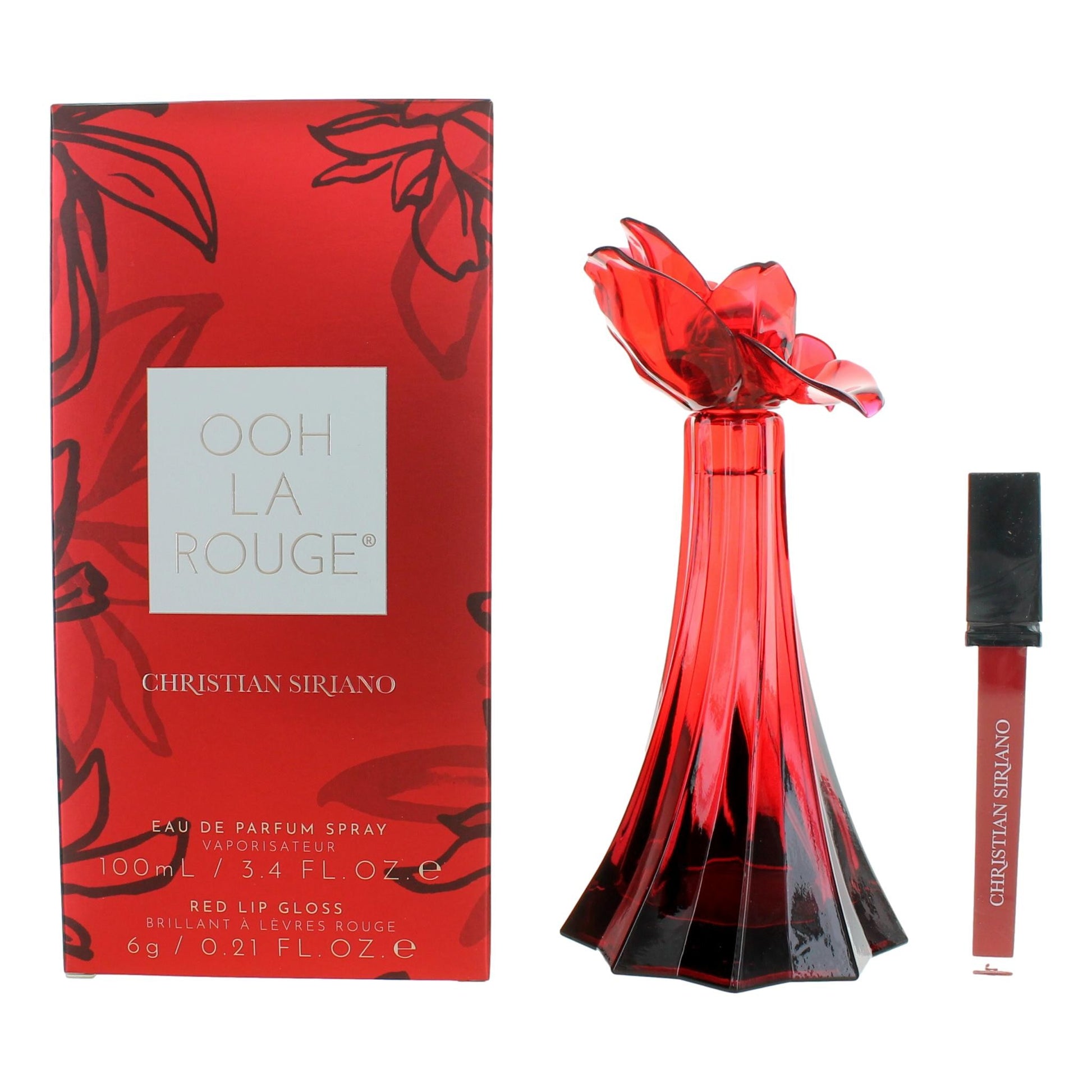 Ooh La Rouge by Christian Siriano 3.4 oz Eau de Parfum Spray Perfume for Women with Lip Gloss