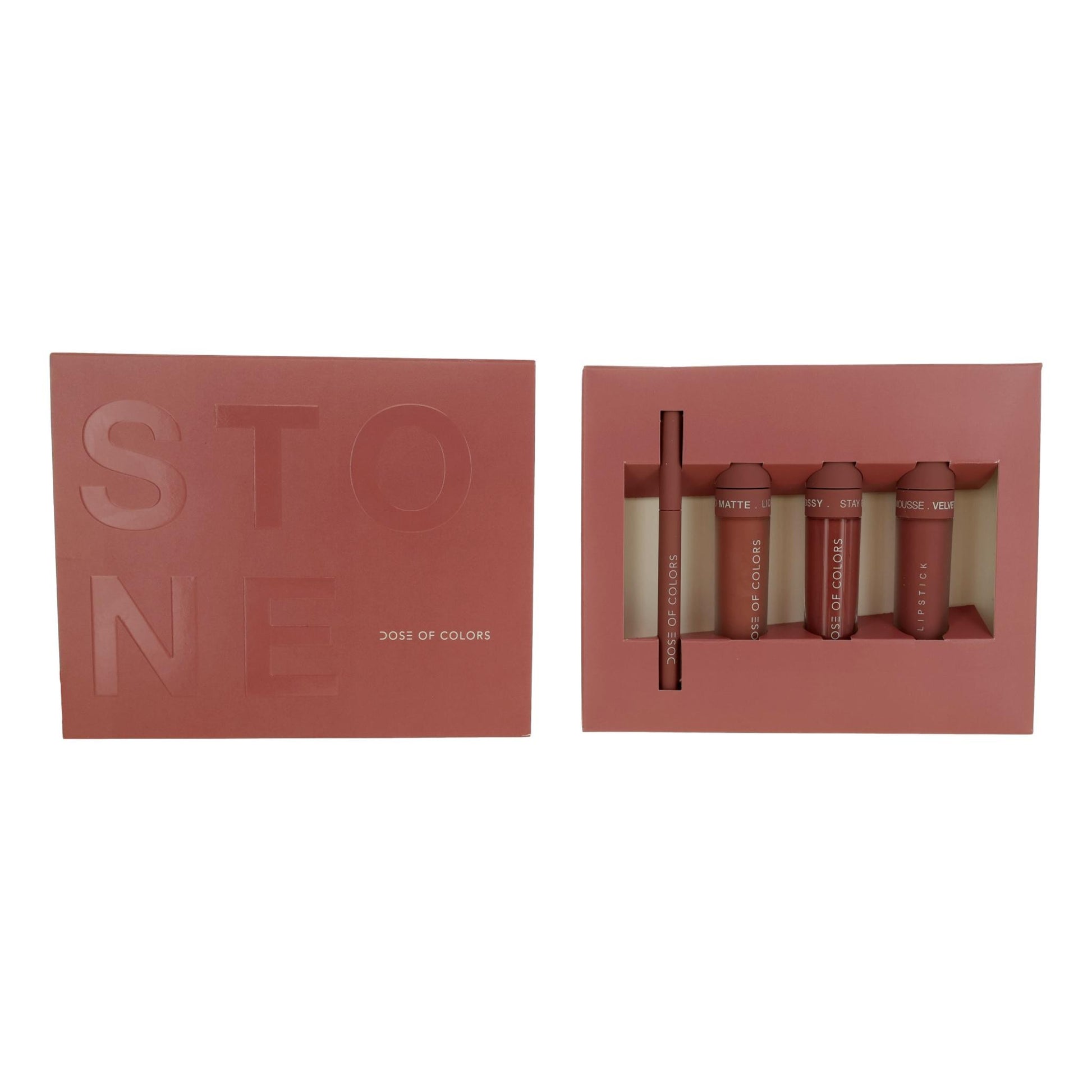 Dose of Colors Stone Lip Set by Dose of Colors 4 Piece Set