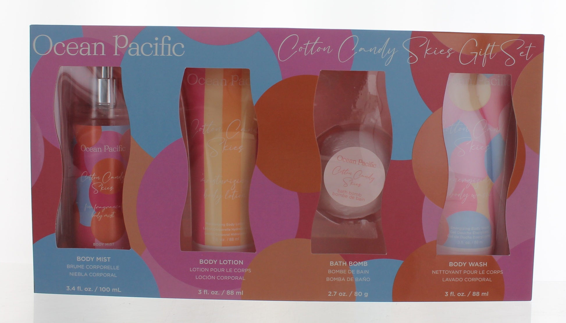 OP Cotton Candy Skies by Ocean Pacific 4 Piece Gift Set for Women