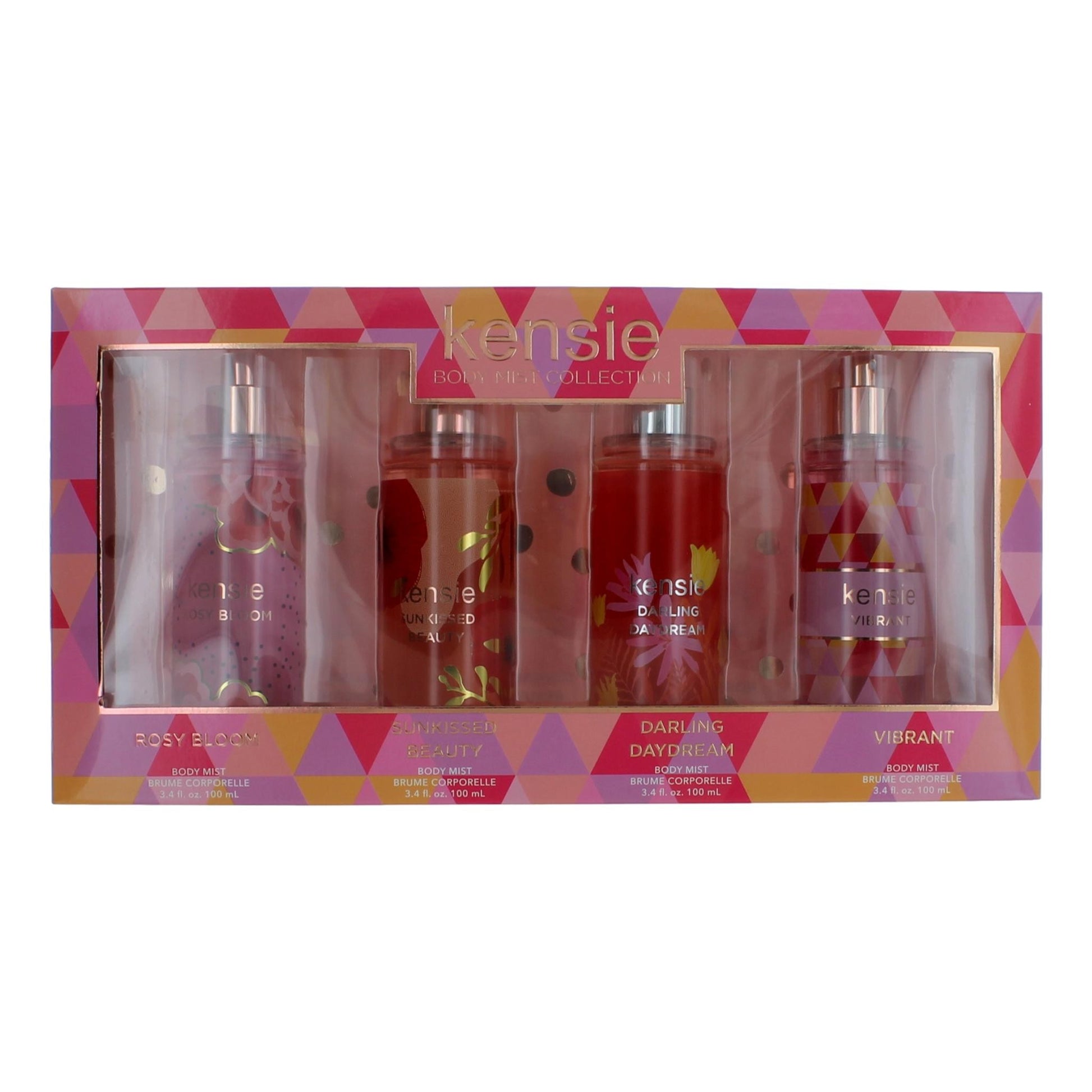 Kensie by Kensie 4 Piece Body Mist Gift Set Variety for Women