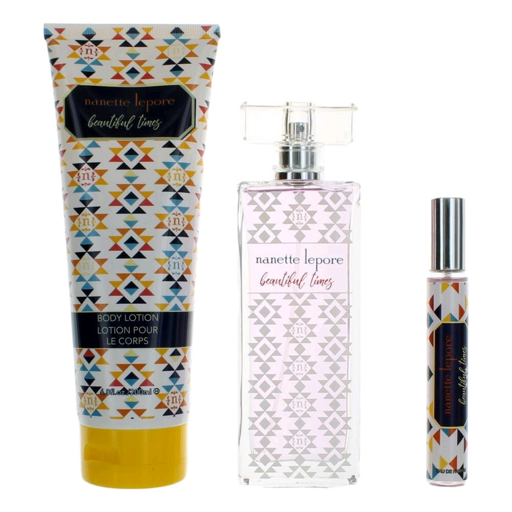 Beautiful Times by Nanette Lepore 3 Piece Gift Set for for Women
