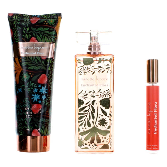 Enchanted Flora by Nanette Lepore 3 Piece Gift Set for Women