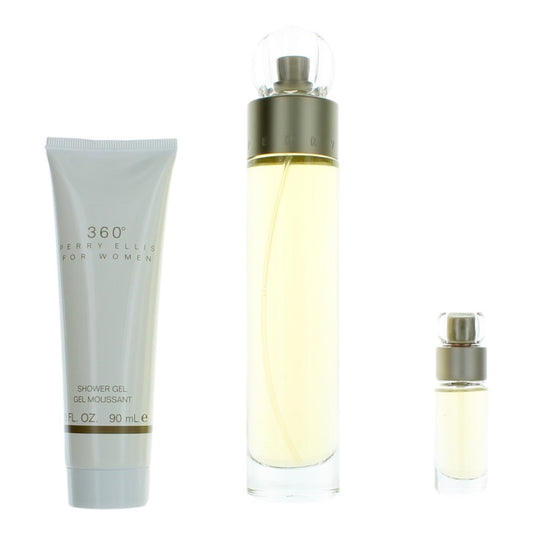 Perry Ellis 360 by Perry Ellis 3 Piece Gift Set for Women