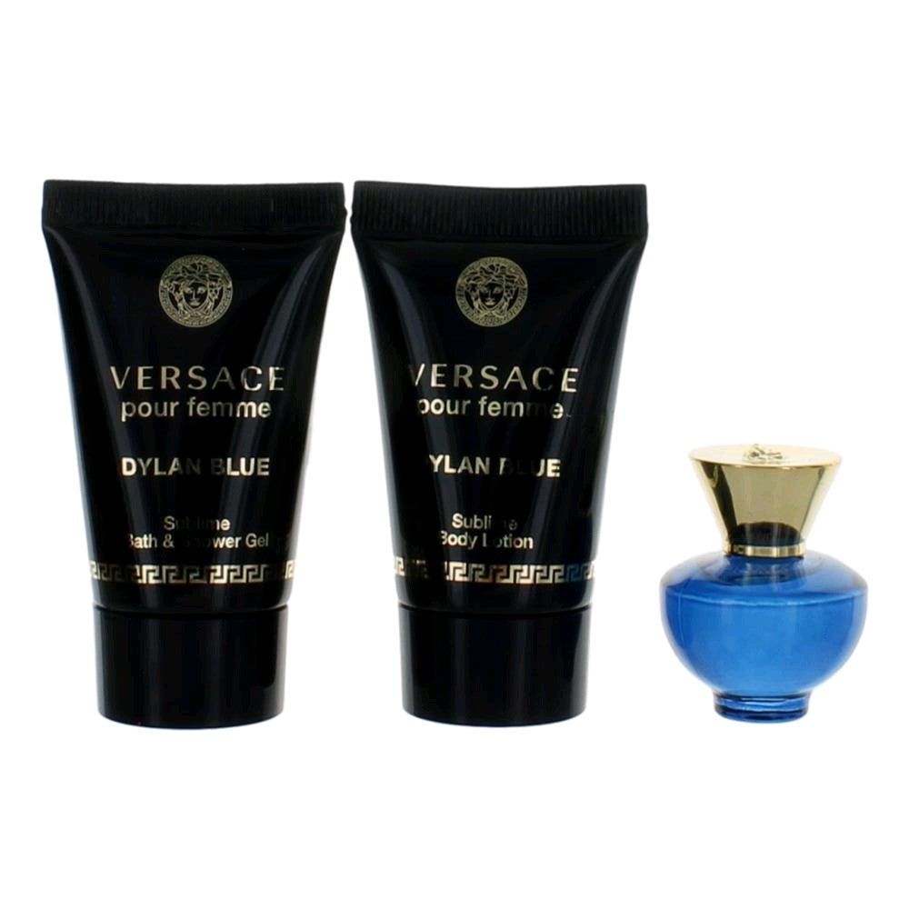 Versace Pour Femme Dylan Blue by Versace 3 Piece Mini Gift Set Women