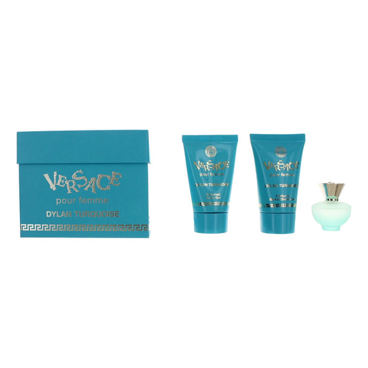 Versace Dylan Turquoise by Versace 3 Piece Miniature Gift Set Women