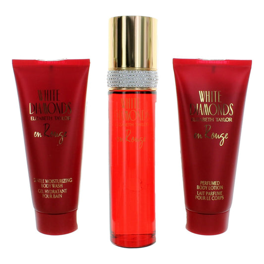 White Diamonds En Rouge by Elizabeth Taylor 3 Piece Gift Set Women