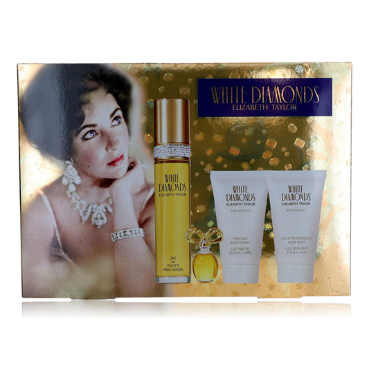 White Diamonds by Elizabeth Taylor 4 Piece Gift Set Women (With 1.7 oz)