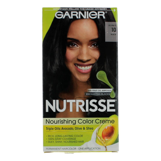 Garnier Hair Color Nutrisse Coloring Creme by Garnier Hair Color- Licorice 10