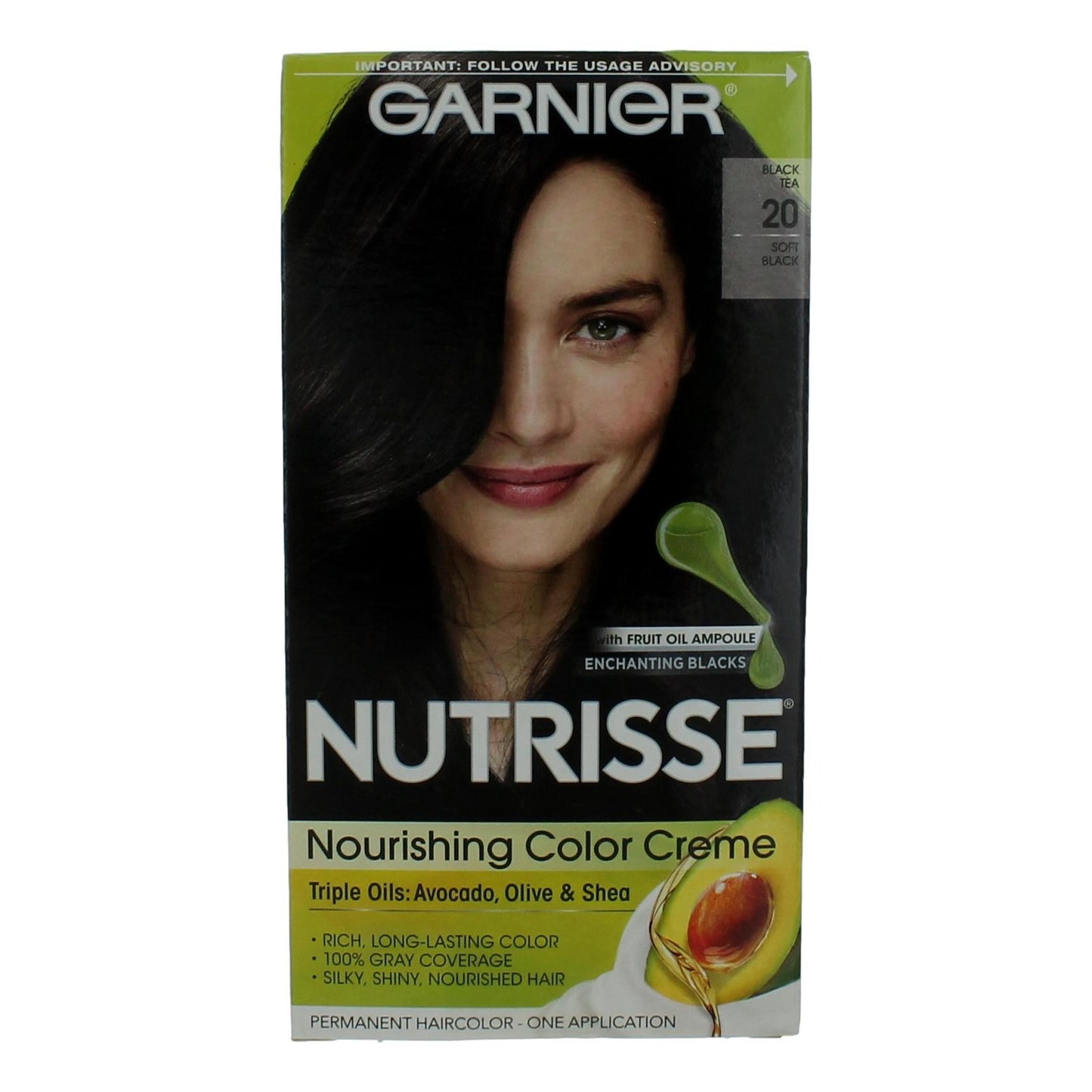 Garnier Hair Color Nutrisse Coloring Creme by Garnier Hair Color- Black Tea 20