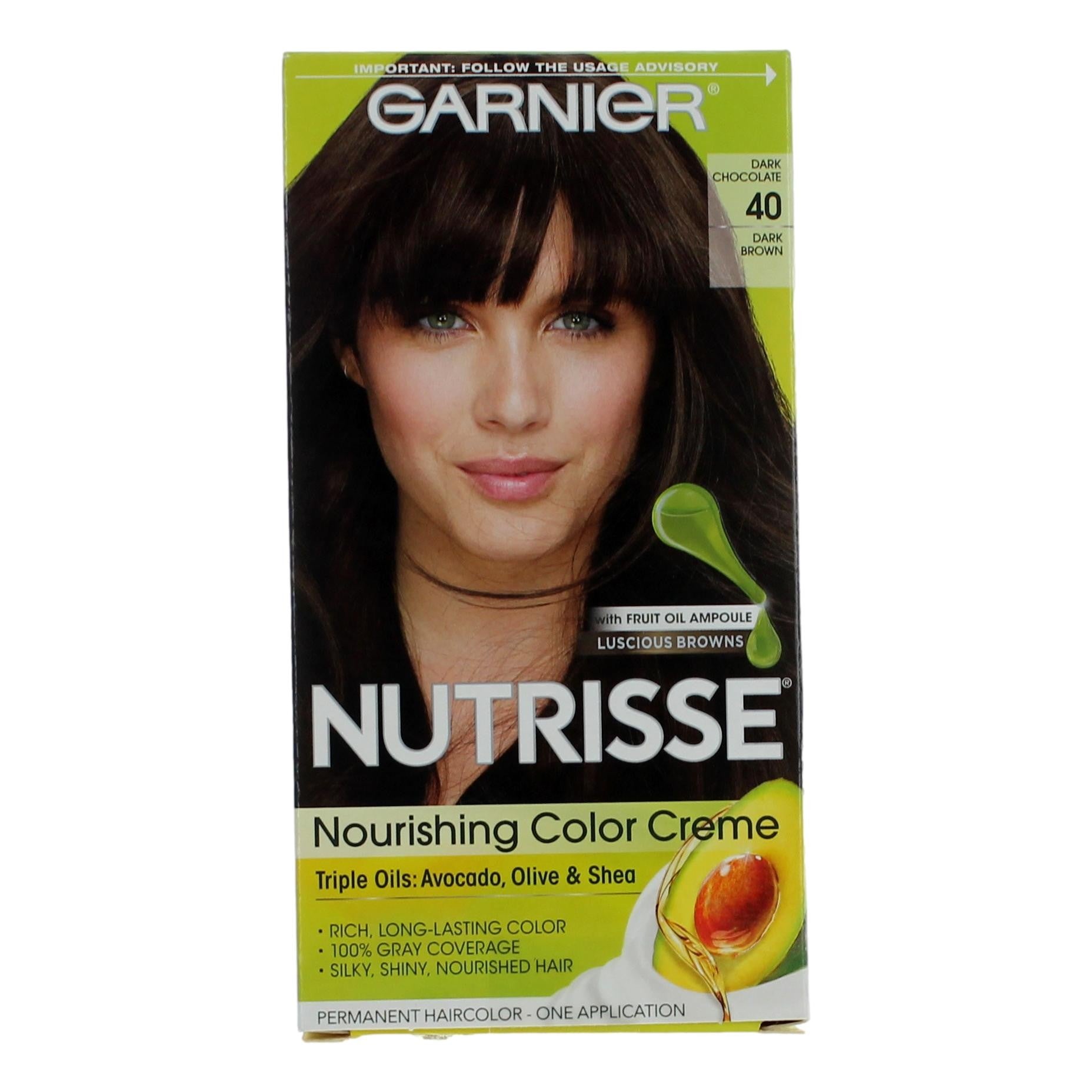 Garnier Hair Color Nutrisse Coloring Creme by Garnier Hair Color- Dark Chocolate 40