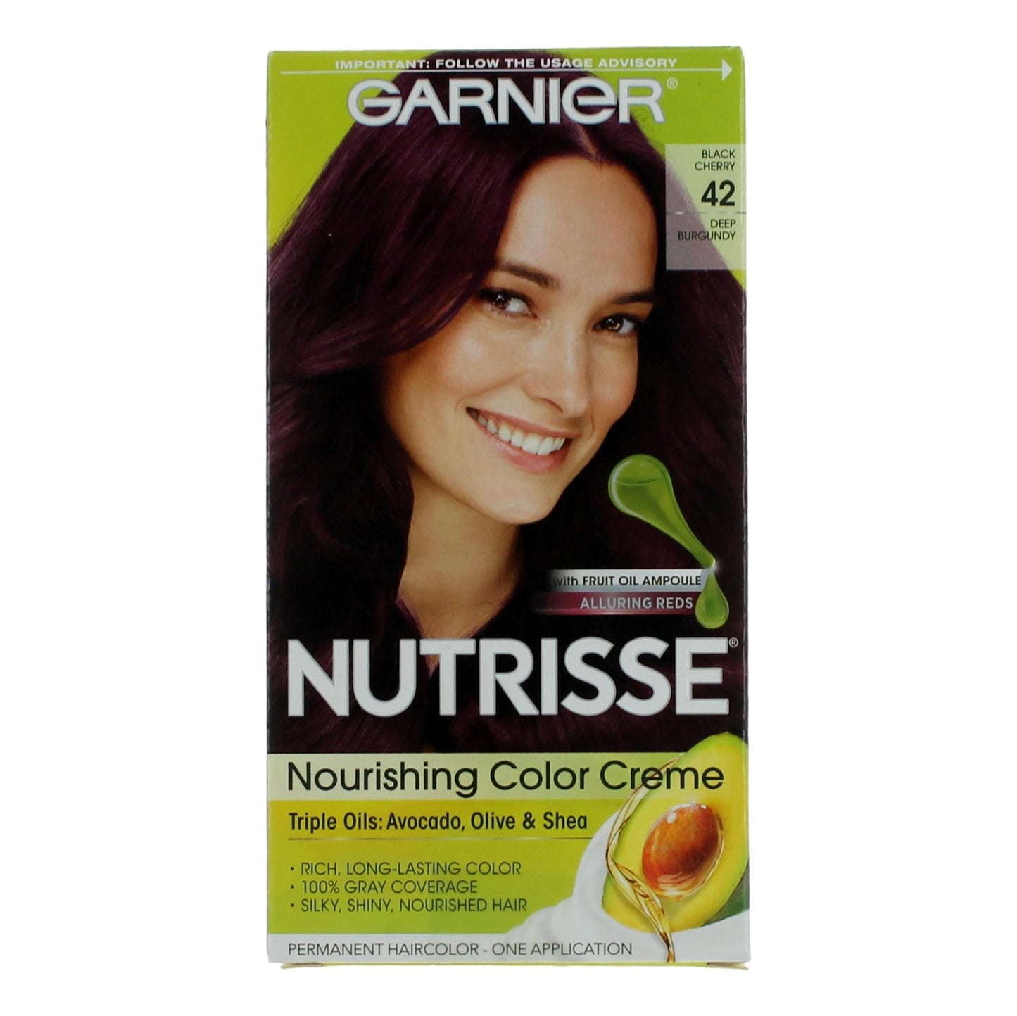 Garnier Hair Color Nutrisse Coloring Creme by Garnier Hair Color- Black Cherry 42