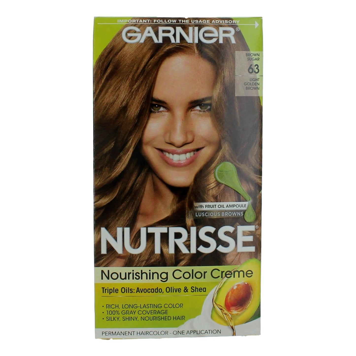 Garnier Hair Color Nutrisse Coloring Creme by Garnier Hair Color- Brown Sugar 63