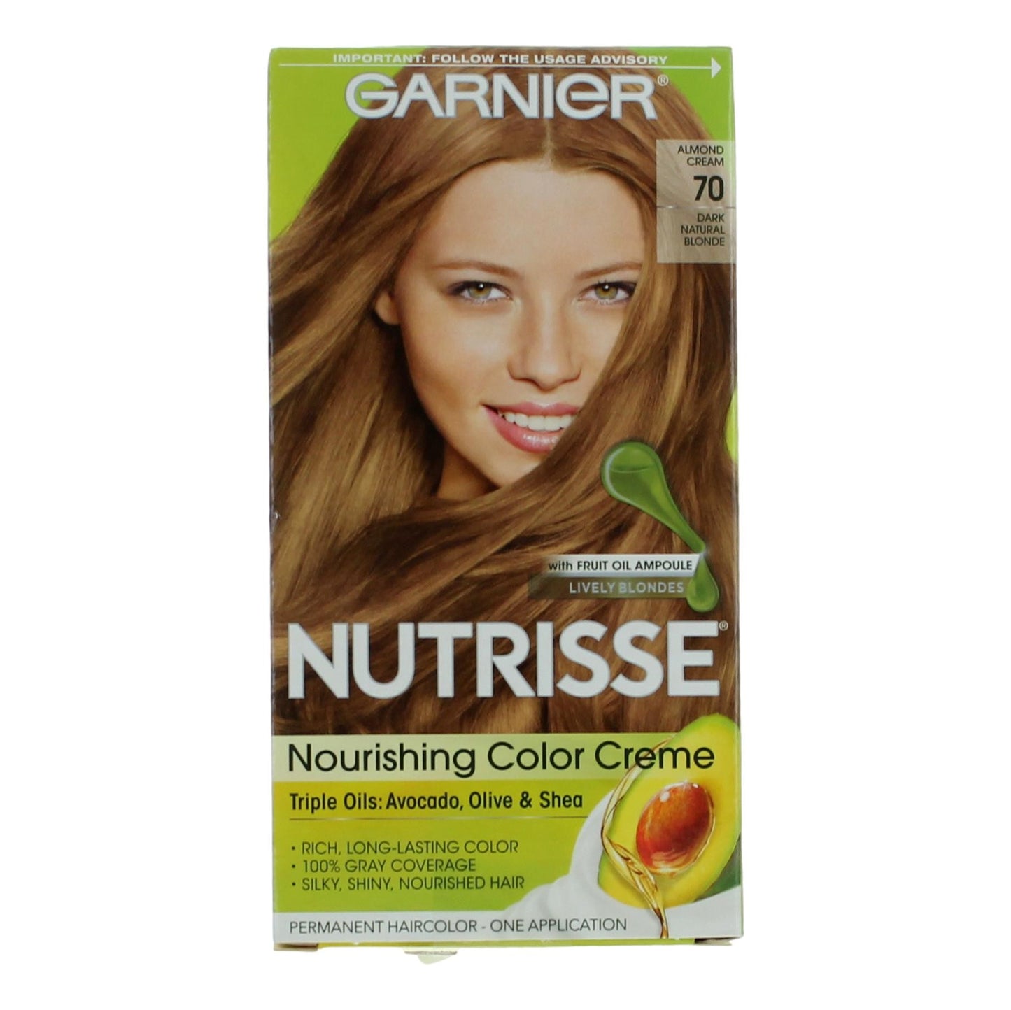 Garnier Hair Color Nutrisse Coloring Creme by Garnier Hair Color- Almond Cream 70