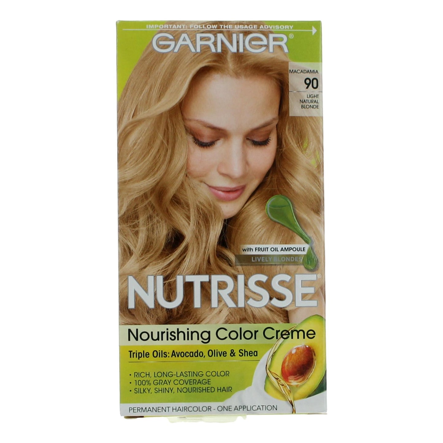 Garnier Hair Color Nutrisse Coloring Creme by Garnier Hair Color- Macadamia 90
