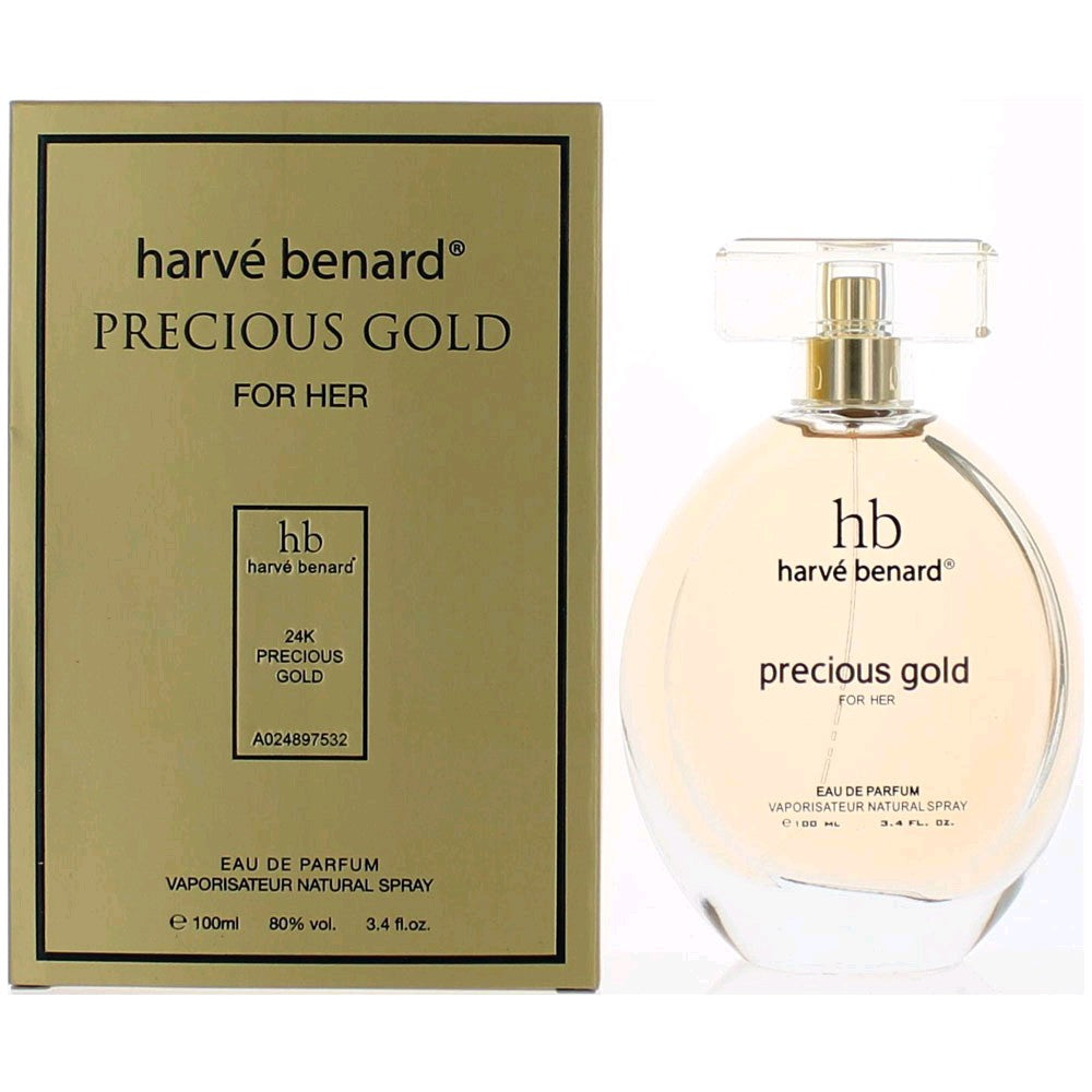 Precious Gold by Harve Bernard 3.4 oz Eau de Parfum Spray Perfume for Women