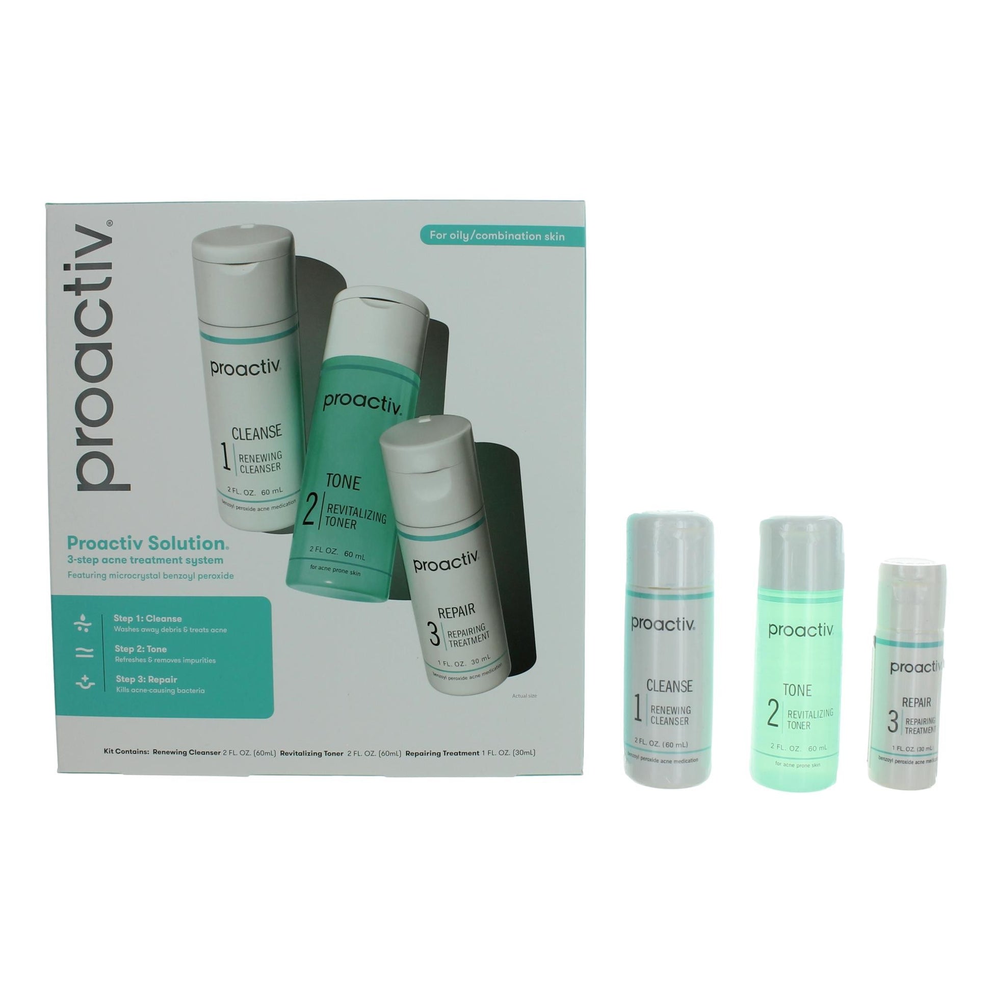 Proactiv Solution by Proactiv 3 Step Acne Treatment System - Oily/Combo Skin