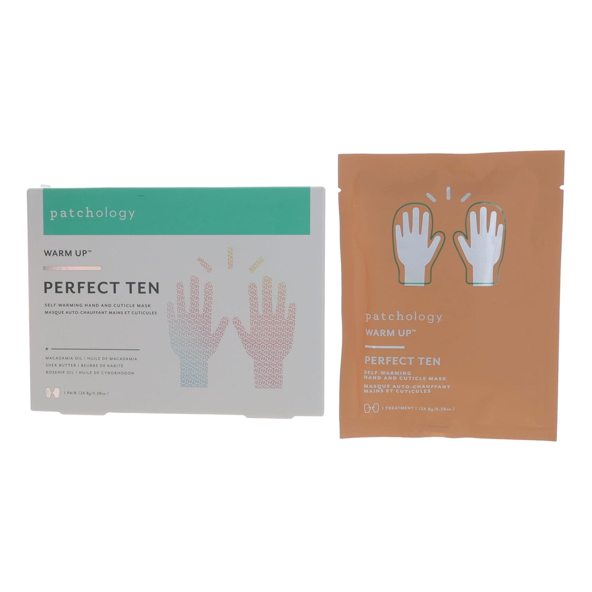 Patchology Warm Up Perfect Ten Self Warming Hand and Cuticle Mask- 1 Sheet