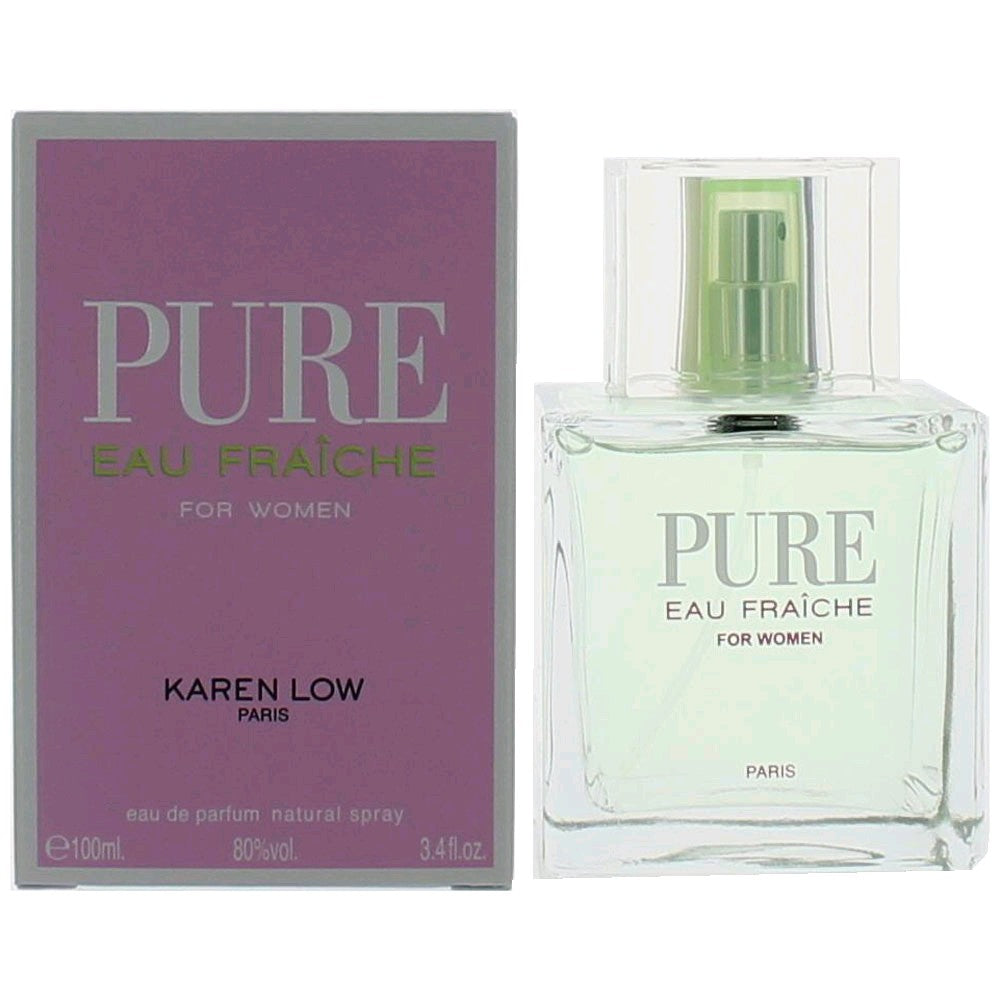 Pure Eau Fraiche by Karen Low 3.4 oz Eau de Parfum Spray Perfume for Women