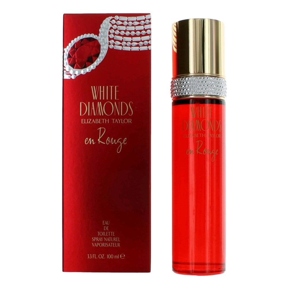 White Diamonds En Rouge by Elizabeth Taylor 3.3 oz Eau de Toilette Spray Perfume for Women