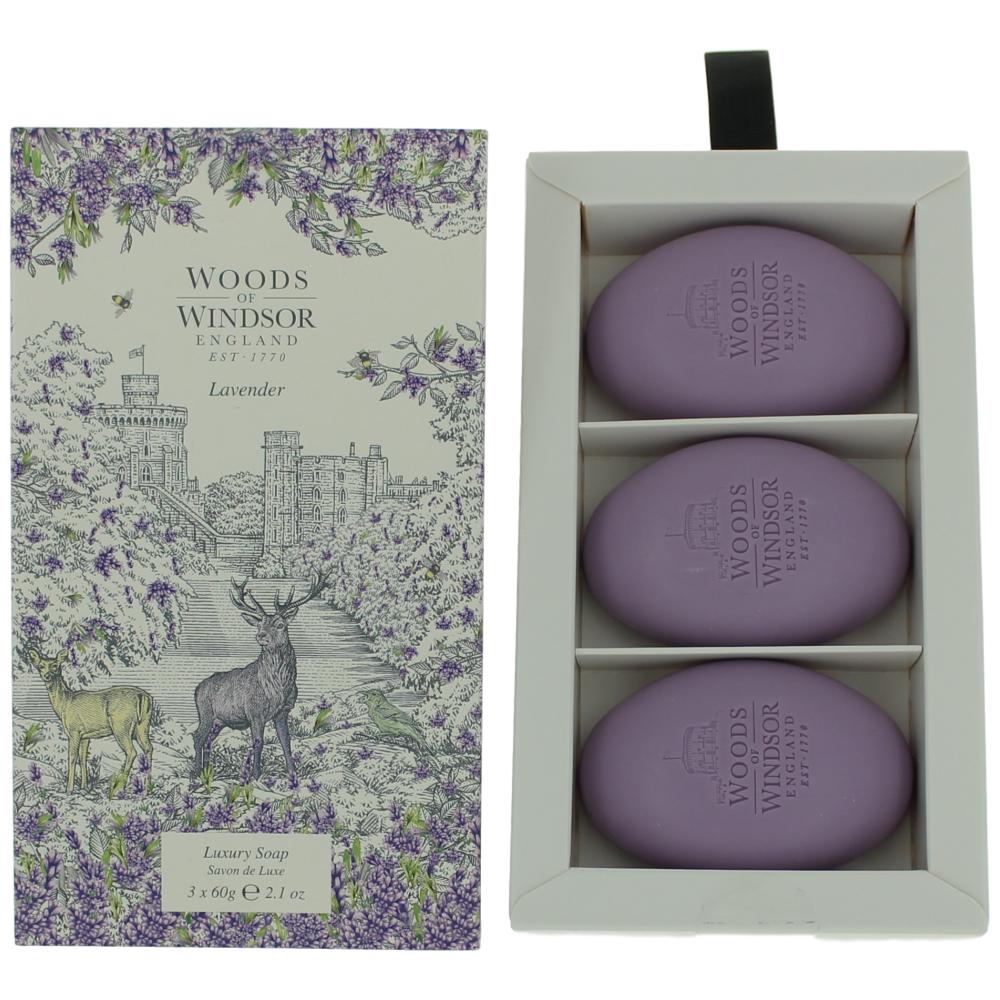 Woods of Windsor Lavender by Woods of Windsor 3 X 2.1 oz Luxury Soap Women