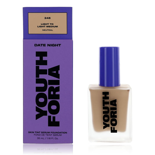 Date Night by Youthforia 1.18 oz Skin Tint Serum Foundation- 245 Light To Light Medium