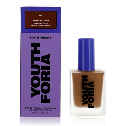 Date Night by Youthforia 1.18 oz Skin Tint Serum Foundation- 390 Medium Deep