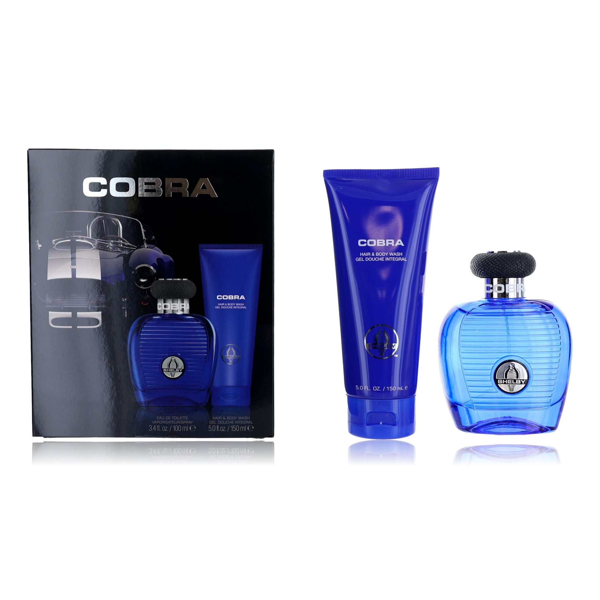 Cobra Blue by Carroll Shelby 2 Piece Gift Set for Men