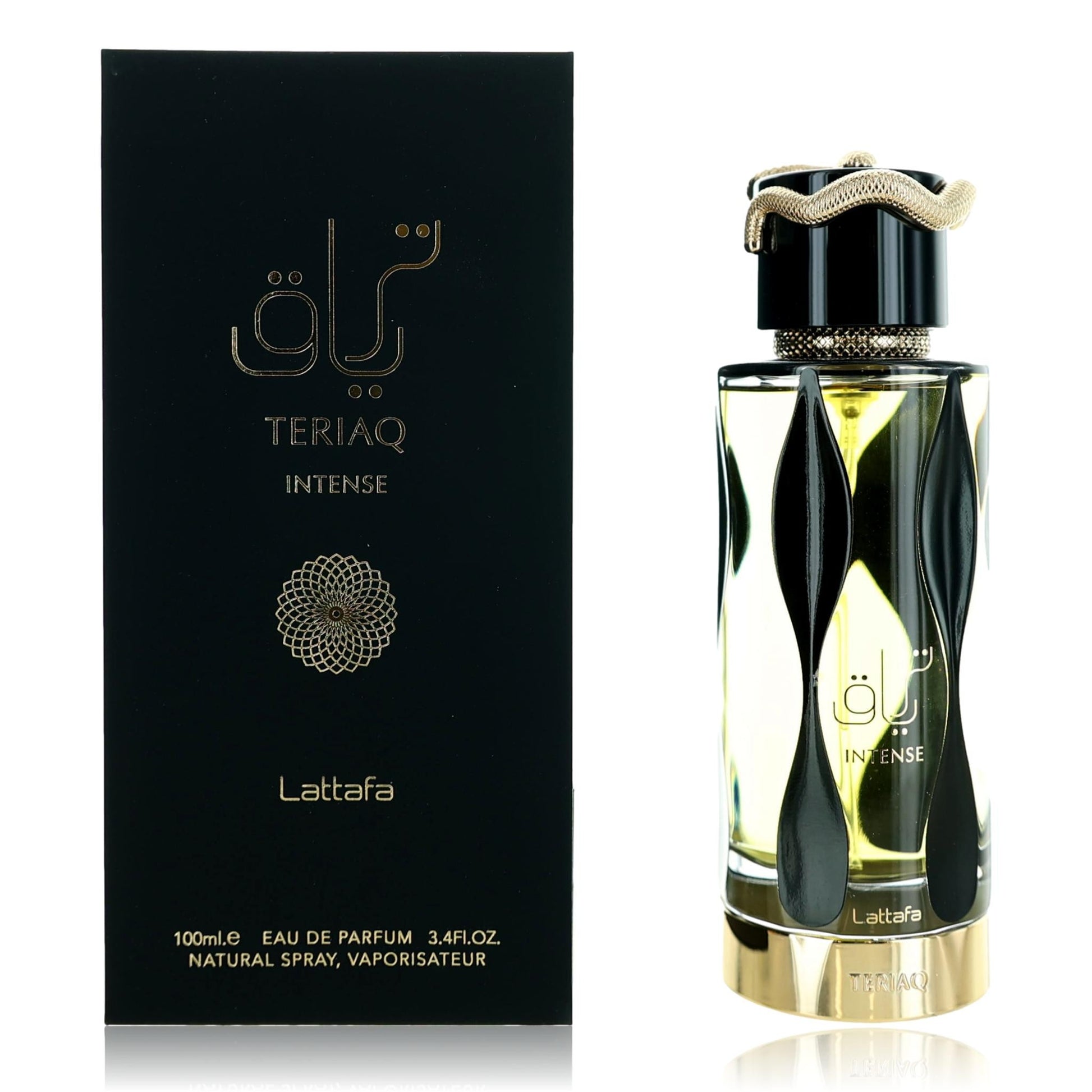 Teriaq Intense by Lattafa 3.4 oz Eau de Parfum Spray Perfume for Unisex