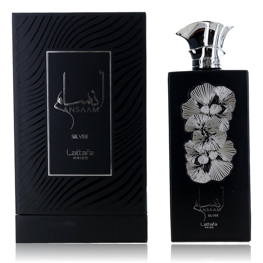 Ansaam Silver by Lattafa 3.4 oz Eau de Parfum Spray Perfume for Unisex