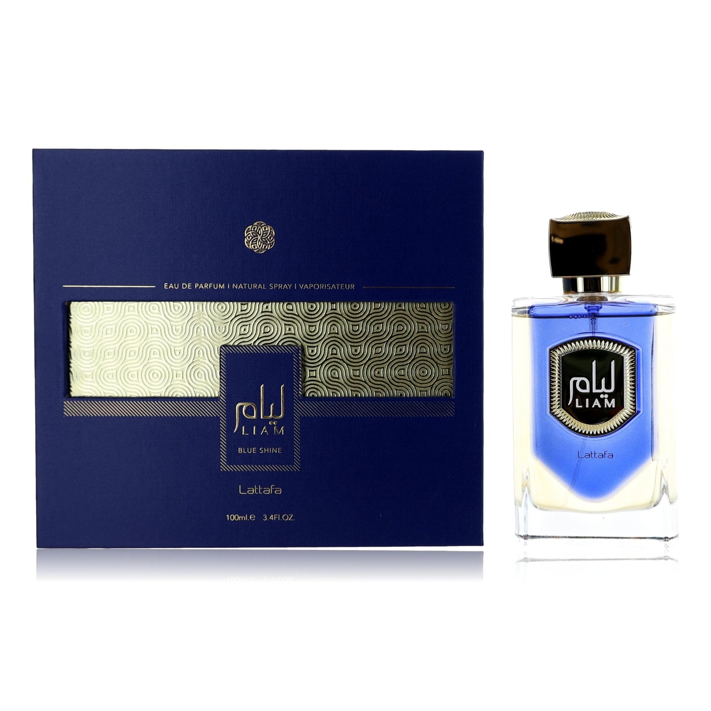 Liam Blue Shine by Lattafa 3.4 oz Eau de Parfum Spray Perfume for Unisex