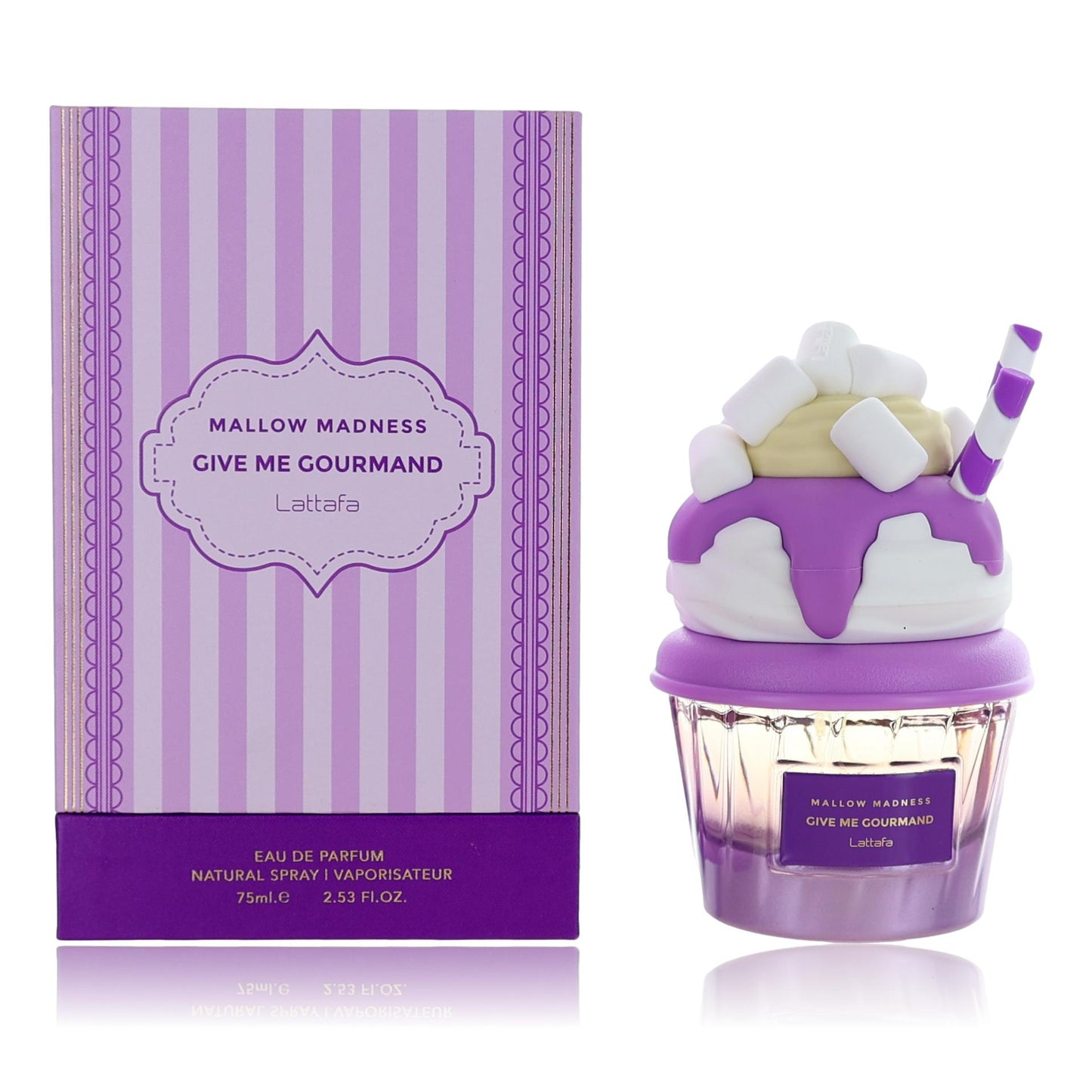 Mallow Madness Give Me Gourmand by Lattafa 2.53 oz Eau de Parfum Spray Perfume for Women