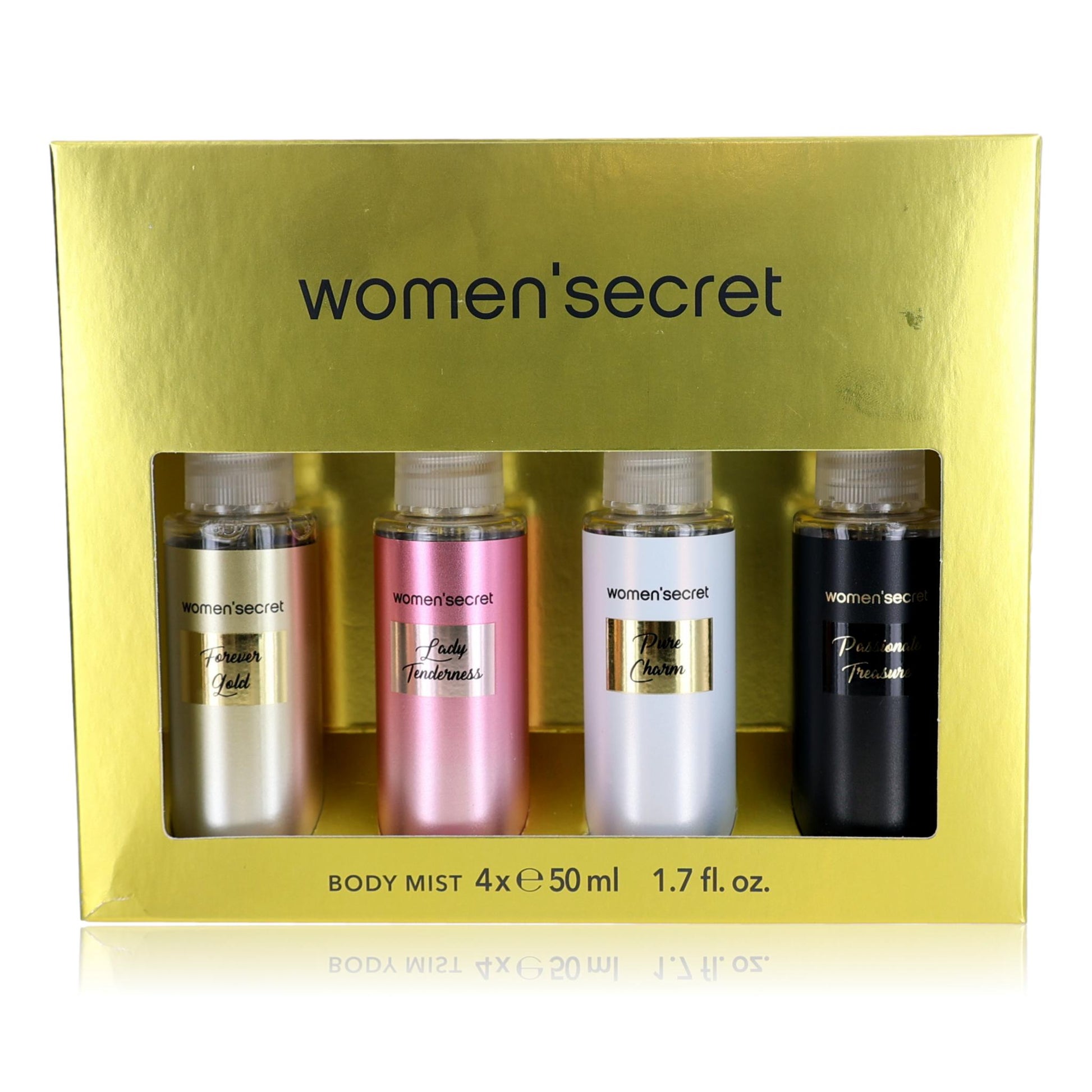 Women'Secret by Women'Secret 4 Piece Body Mist Set for Women (Gold)