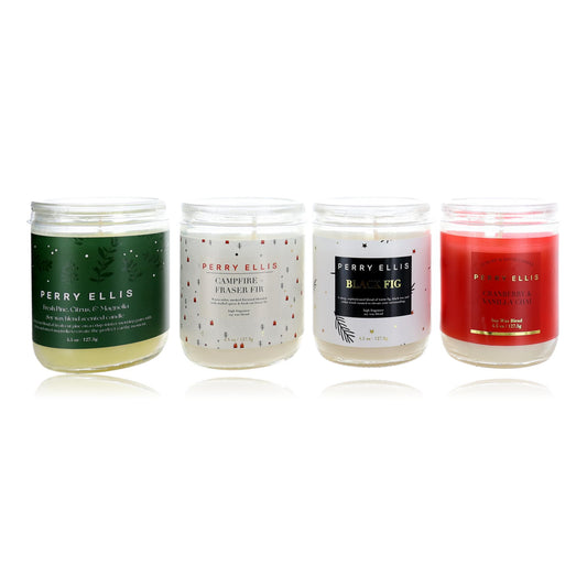 Perry Ellis Joy Coffret by Perry Ellis 4 Piece Variety Candle Set - Set