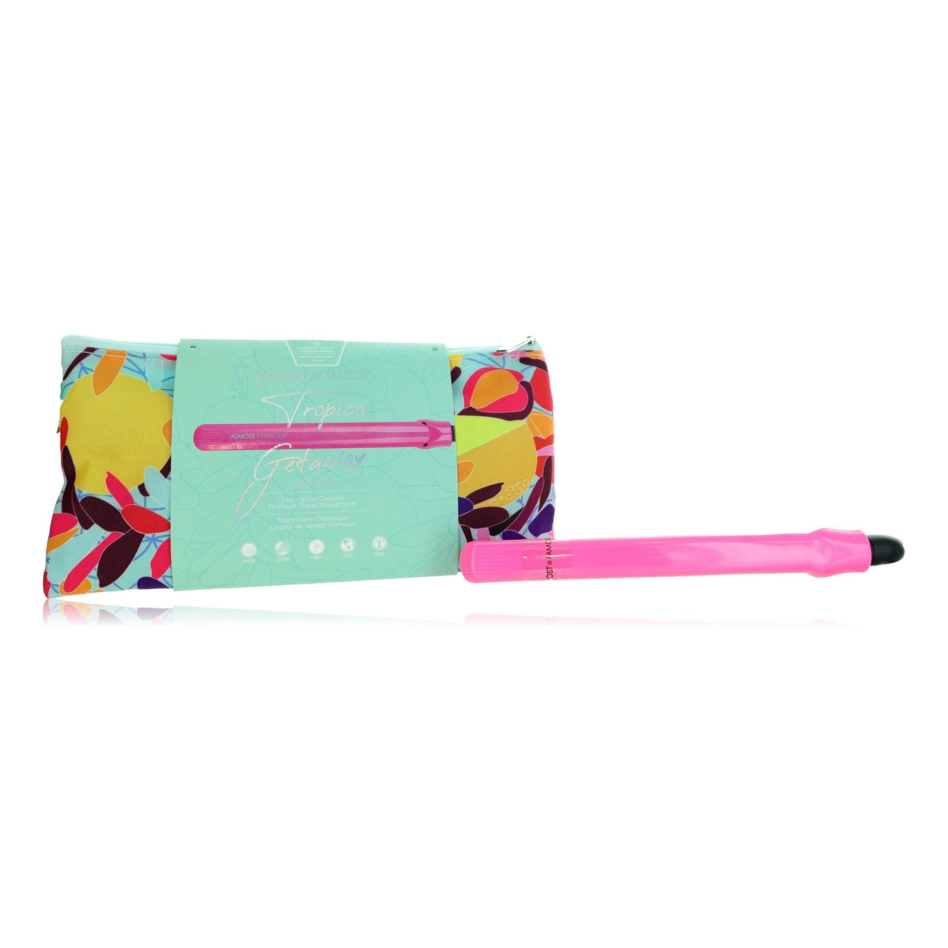 Tropico Getaway Tourmaline-Cermaic Flat Iron With Travel Bag - Waikiki