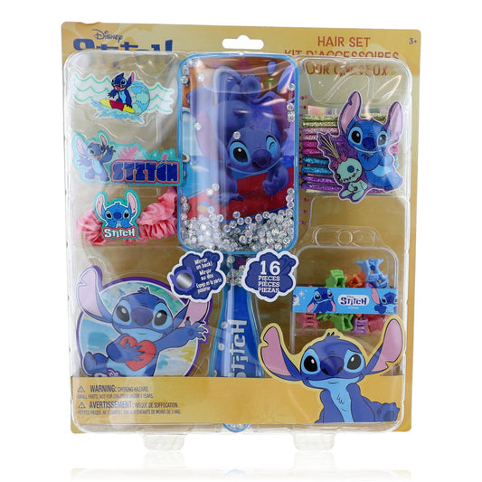 Stitch Brush & Hair Accessories by Disney 16 Piece Set for Kids